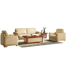 Luxury Italian style living room and office leather 3+1+1 seater sectional sofa set furniture